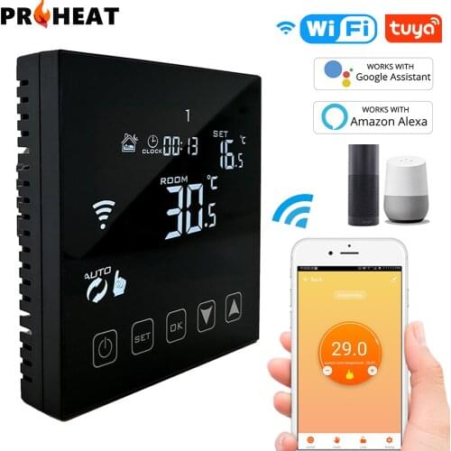 WiFi Smart Room Thermostat for Gas Boiler/Water Floor Heating Remote Temperature Controller by Phone 100-240V Google Home Echo