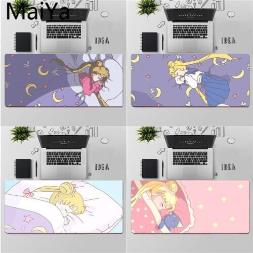 Maiya High Quality Sailor Moon sleeping girl Unique Desktop Pad Game Mousepad Free Shipping Large Mouse Pad Keyboards Mat