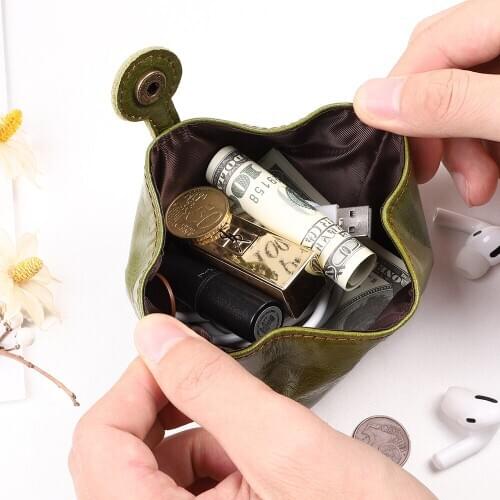 JOYIR Genuine Leather Women Coin Purses Coin Pouch Wallet Soft Leather Change Purse Small lipstik Coin Bag Money Pocket Wallet