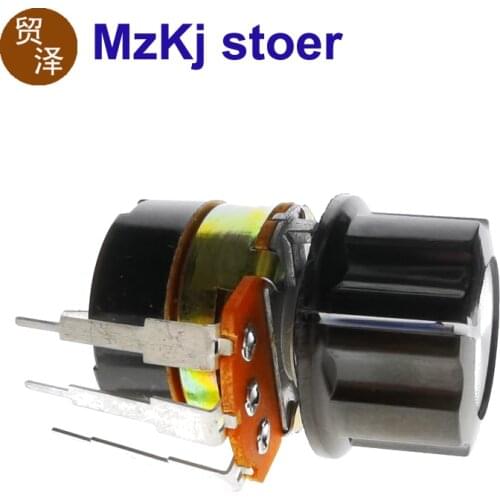 1PCS WH138 Hot New WH138-1 15MM B500K Adjustable Resistance Speed Regulator With Switch Potentiometer 500K