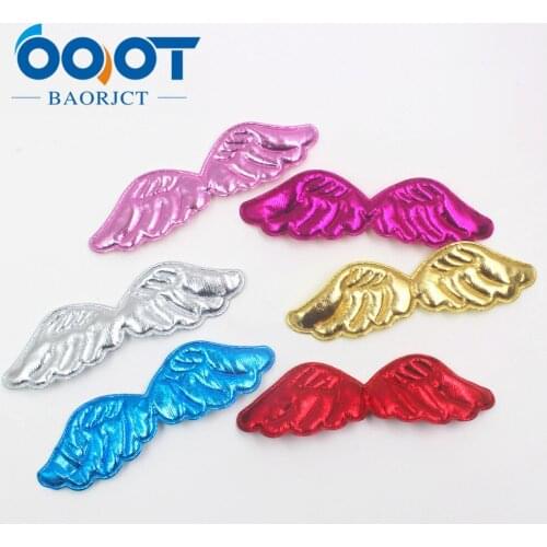S-1911182,10pcs 10.5*3.5cm Cartoon Shining Angel Wings Decoration Accessories Plush Hair Decoration,Clothing DIY materials