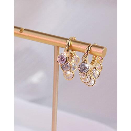 2021 New French Fashion Earring Temperament Luxury Top Quality Zircon Earrings 2021 Trend Personalized Luxury Jewelry Pendant