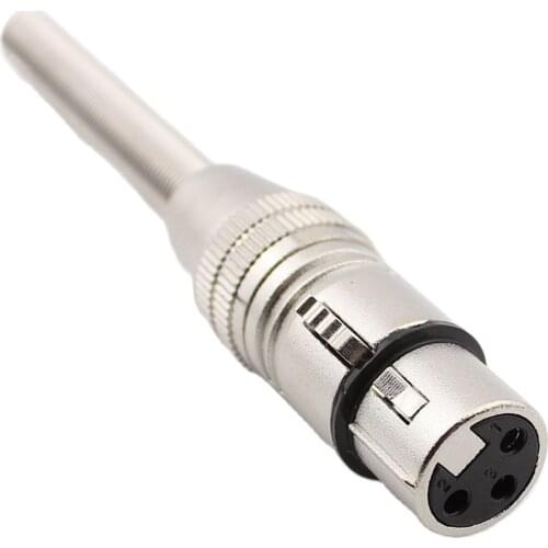 Metal 3Pins XLR Female connector Microphone connector MIC Adapter XLR connector with spring ring