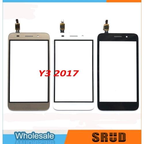 5Pcs High Quality Touch Screen Digitizer Front Glass Lens For Huawei Y3 2017 Y5 2017 Y5 2018 Y5 2019 LCD Display Glass Replace