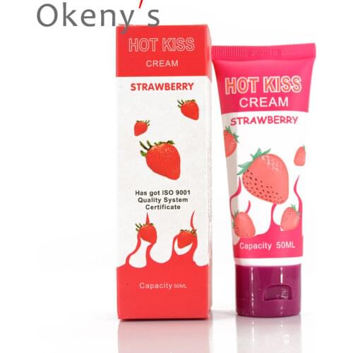 50ml Strawberry Flavored Edible Lubricant for Sex Oral Water Base Silicone Lubrication Silk Touch Anal Orgasm Gel Gay Sex