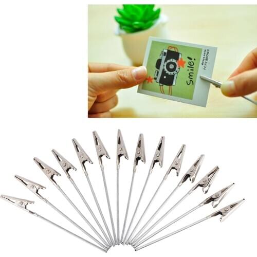 50pcs double head clip 3.94 inch DIY craft new wire clip card & note & picture & memo holder clips party clamp