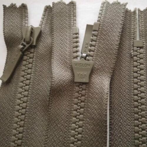 50 Pcs/lot Short Plastic Ykk Zipper Resin Close End Grey-green Khaki for Clothing Pocket Collar Sewing Accessories Wholesale