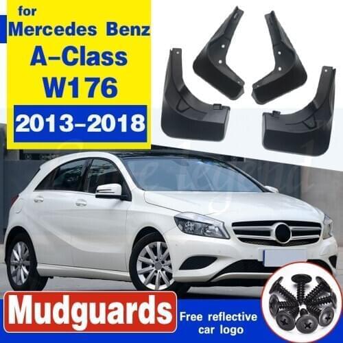 Set Molded Mud Flaps For Mercedes Benz A Class W176 A-Class Mudflaps Splash Guards Mudguards 2013 2014 2015 2016 2017 2018 A260