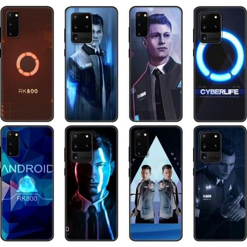Black tpu Case For Samsung galaxy S20 /S20 PLUS/S20 ultra/S20+ /S20FE back cover Detroit Become Human RK800 Connor