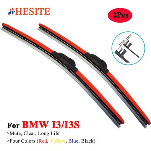 HESITE Colorful Windscreen Wiper Blade For BMW I3 Hatchback Sedan Accessories 2015 2016 2017 2018 2019 2020 Hybrid Wipers Yellow