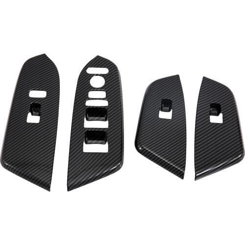 Door Handle Armrest Panel Window Lift Switch Carbon Fiber Cover Trim Protector Accessories Fit For Honda CR-V 5th 2017 2018 2019