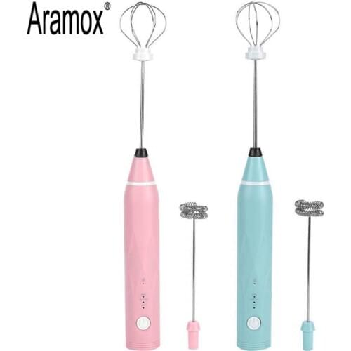 USB Electric Egg Beater Home Milk Foamer Drink Mixer 2 Whisks Portable Egg Blender Kitchen Mini Whisk Cooking Supplies