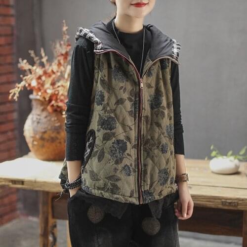 Fairynatural Women's Hooded Vests