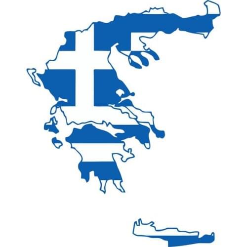 Greece Map Styling Car Sticker Reflective Decal Cover Scratches Waterproof Car Window Body Decorative Stickers Accessories