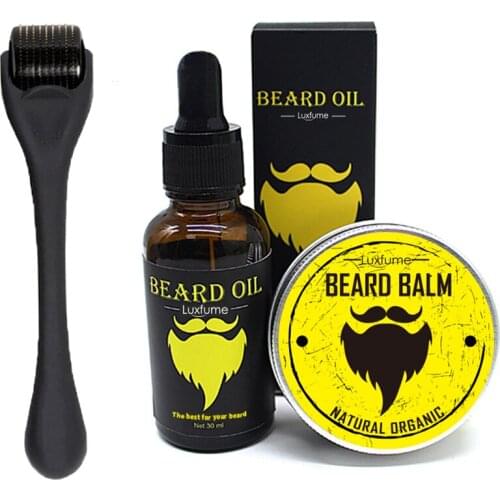 Javemay Beard Growth Serum Balm for Thickness for Bearded Men Organic Beard Growth Serum Activator Hair Oil for Fast Hair Growth