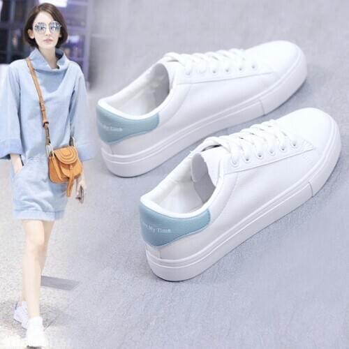 White sneakers women Leather Shoes Spring women casual shoes woman PU Leather Shoes Ladies Breathable Flats shoes dames sneakers