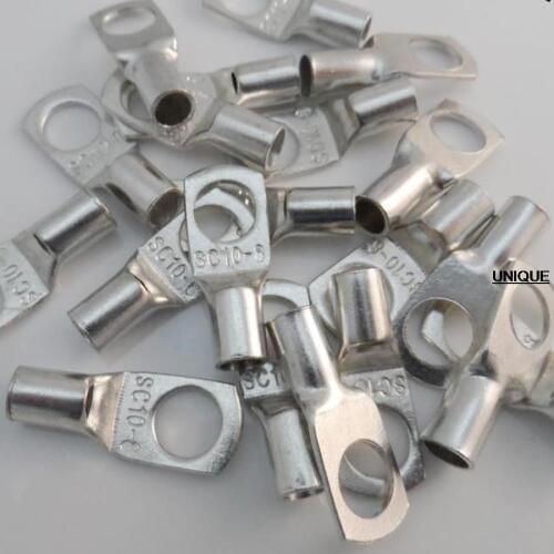 20 Pcs SC10-8 8AWG X 5/16" Tinned Copper Lug Battery Cable Connector Terminal