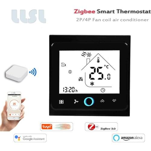 Tuya Wireless Zigbee Room Thermostat for fan coil system