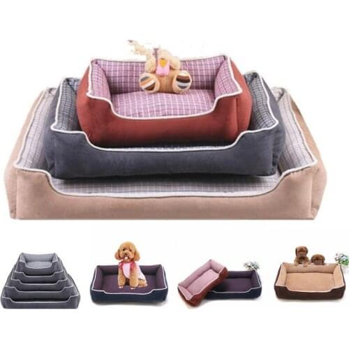 Pet Bed Warm Pet Products For Small Medium Large Dog Soft Pet Bed For Dogs Washable House For Cat Puppy Cotton Kennel Mat