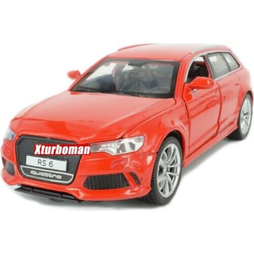 Hot 1:32 scale wheels diecast car audis rs6 Quattro metal model with light and sound pull back vehicle toys collection for gifts