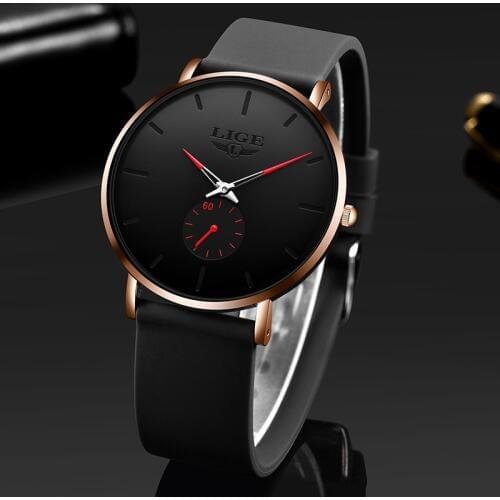 LIGE 2020 New Fashion Sports Mens Watches Top Brand Luxury Waterproof Simple Ultra-Thin Watch Men Quartz Clock Relogio Masculino