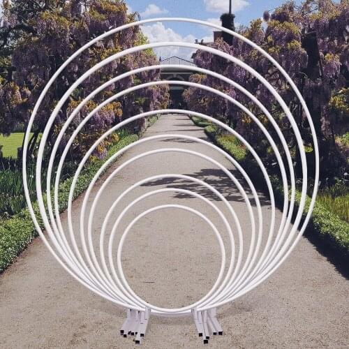 Metal Ring Wedding Birthday Round Arch Wedding Background Frame Balloon Support Kit Flower Arch Frame Wedding Decoration Props