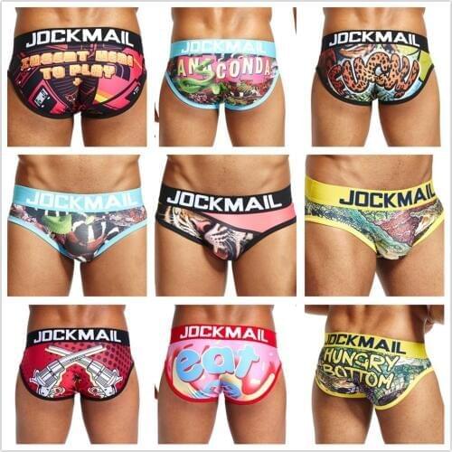 Animal cartoon print Men Underwear Nylon ice silk Sexy Men Briefs Breathable Slip Cueca Gay Male Panties Underpants Briefs