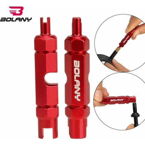 BOLANY Bicycle Nozzle Valve Core Tool Bike Tire Repair Kits Double Head Wrench Disassembly Spanner Bicycle Accessories