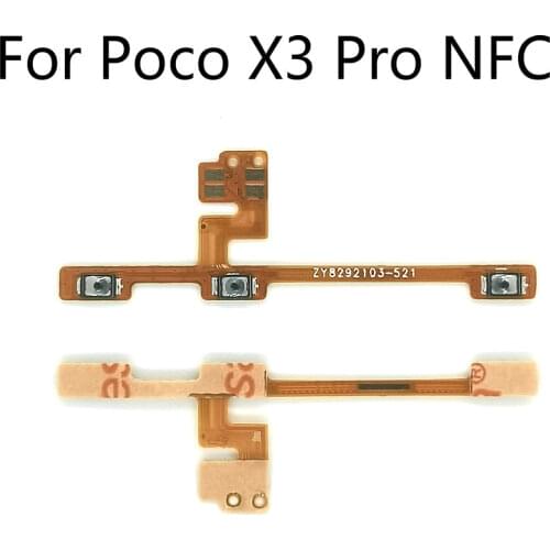 New Power On Off Volume Side Button Key Flex Cable For Xiaomi Poco X3 Replacement Parts
