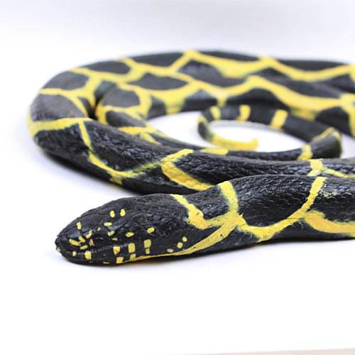 Pvc figure Simulation animal model toy Black king snake