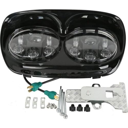 Road glide double headlights 5.75 inch led double headlights motorcycle headlights for harley road glide '98-'13