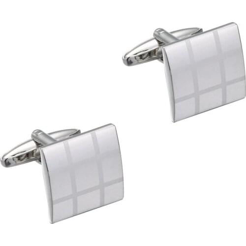 Luxury Mens Cufflinks Cuff Links For Wedding Copper Mens Shirt Cufflinks Mens Suit Brand Laser grid Cufflinks For Mens