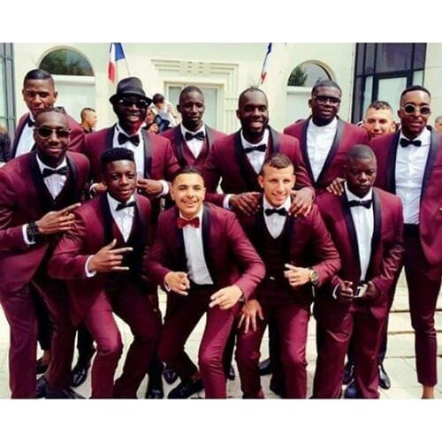 Wedding Men Suit Slim Fit Tuxedo Custom Suits Groomsman Prom Party Wear Blazer With Pants 3 Pieces