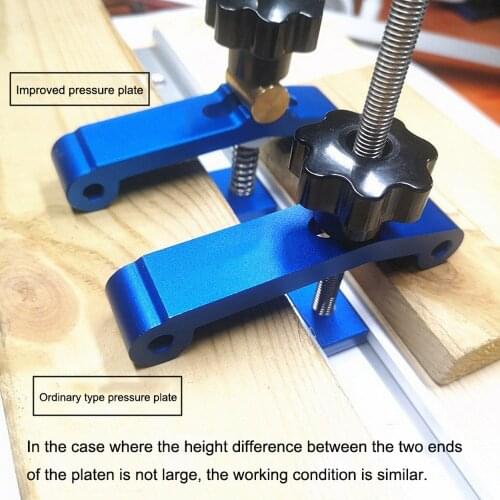Woodworking Pressboard T-Track Clamp Positioning Limiter Wood Clamp Fixed Clamping Tool