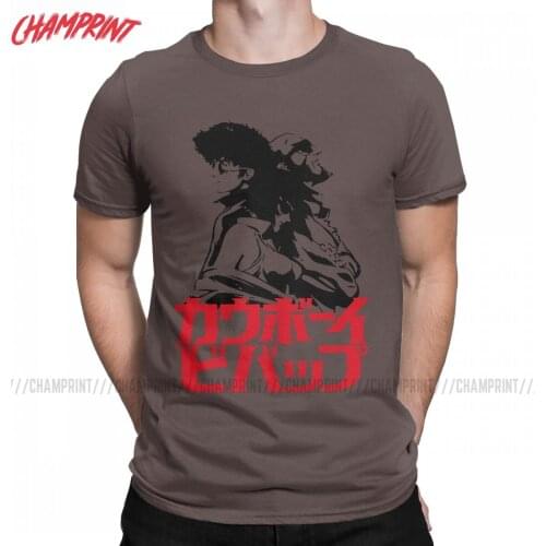 Creative Cowboy Bebop Spike Spiegel Jet Black T-Shirts for Men O Neck 100% Cotton T Shirt Short Sleeve Tees New Arrival Clothes