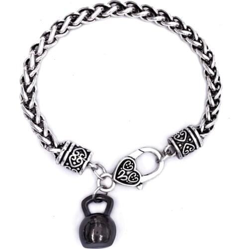 High Quality Alloy Metal Enamel Color Gym Sports Crossfit Inspire Gym Kettle Bells Bracelets