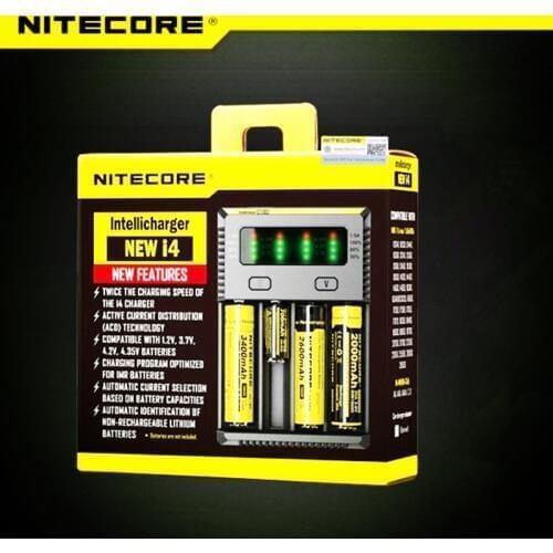 Sysmax i4 Nitecore 26650 18650 CR123A 17670 AA AAANi-MH / Ni-CD Battery Charger for AA AAA 26650 14500 Li-ion Lithium Batteries