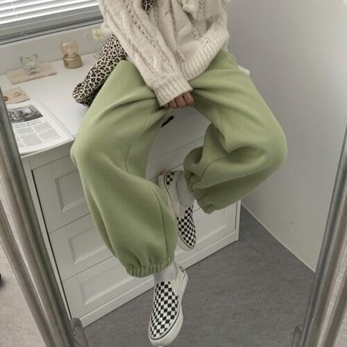 Harajuku Cartoon Print Harem Pants Women High Waist Wide Leg Trousers Famale All-Match Loose Casual Pants Oversize Sweatpants