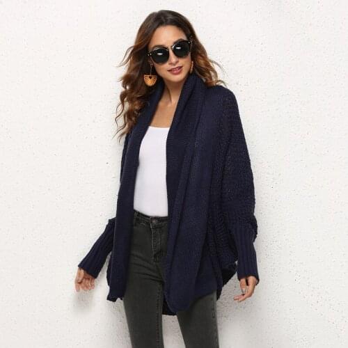 Winter cardigan women cardigans mujer 2019 Korean long sleeve fem me maxi plus size navy Sweater loose knitted shawl casual