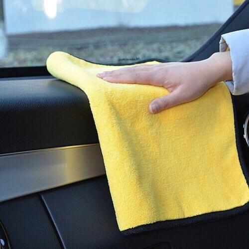 10Pcs 30x30cm Car Care Polishing Wash Towels Plush Microfiber Washing Drying Towel Strong Thick Plush Car Cleaning Cloth
