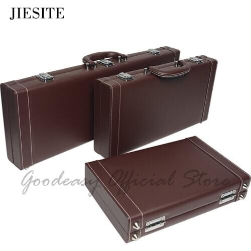 200/300/500 PU Storage Box Professional Texas Poker Chips Sets Leather Suitcase Casino Game Accessory Case Container