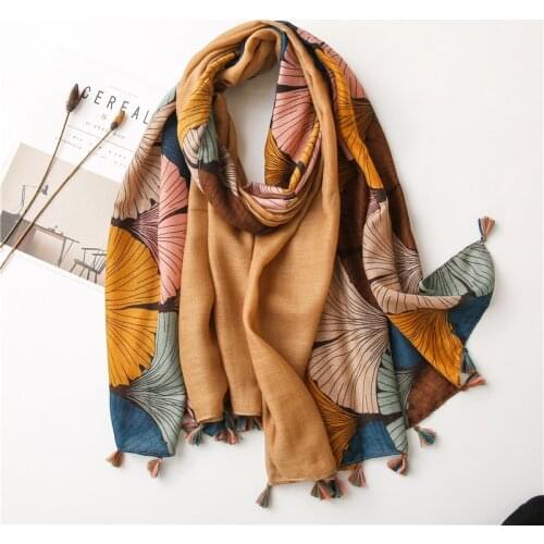 2021 Women Autumn Winter Viscose Shawl Petal Floral Tassel Pashmina Stole Wrap Thick Echarpe Foulard Femme Muslim Hijab 180*90Cm