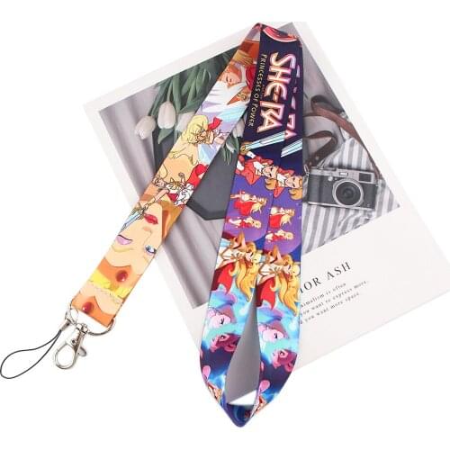 24pcs/lot MD241 DMLSKY Cartoon princess Lanyard Keychain keys Badge ID Card Mobile Phone Rope Neck Straps Accessories Gifts