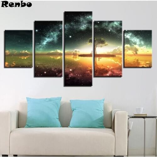 5 pcs DIY Diamond Painting Abstract Galaxy Starry Sky Scenery 5D Cross Stitch Full Square Diamond Embroidery Sale Mosaic Decor