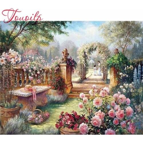 5D Diamond Embroidery Natural landscape garden DIY Diamond Painting 3d Cross Stitch Full Rhinestone Needlework Mosaic Decorative