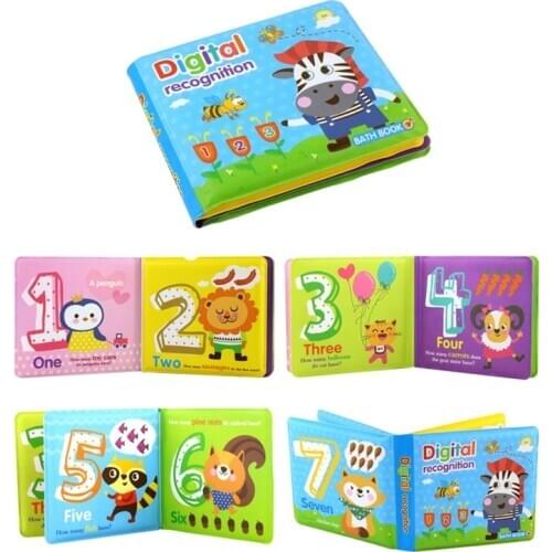 8 Pages Bath Books Baby Education Toy Intelligence Development EVA Floating Cognize Book For new arrivalBooks Kids Gifts