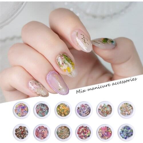 Butterfly Bee Sequins For Nails Art Decoration Mixed Rose Flower Leaf DIY Nail Art Paillettes Jewelry Manicure Accessory