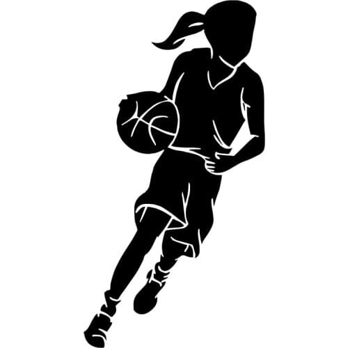 Basketball Girl Wall Stickers For Kids Rooms Sport Girl Basketball Court Locker Room Wall Decal Vinyl Removable Home C7003