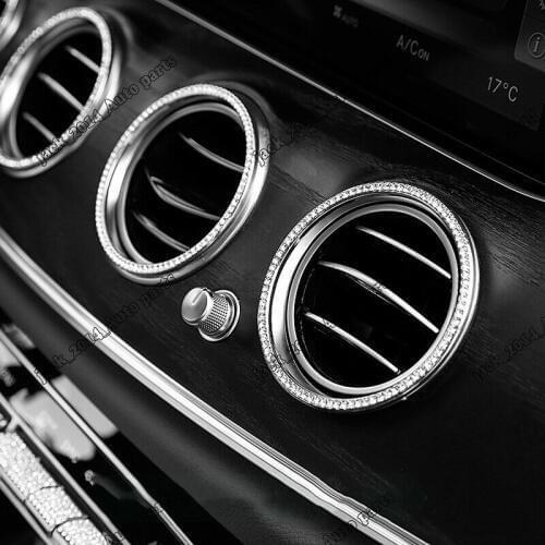 Diamond AC Air Conditioner Outlet Ring 4pcs For for Benz E Class W213 E200 E300 E320