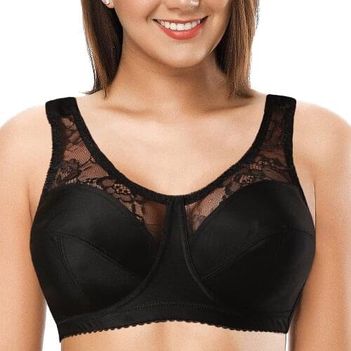 Bras for Women Thin Lace Bralette Plus Big Size Top Summer Femme Bralette B C D E F G H I 34 36 38 40 42 44 46 48 50 52